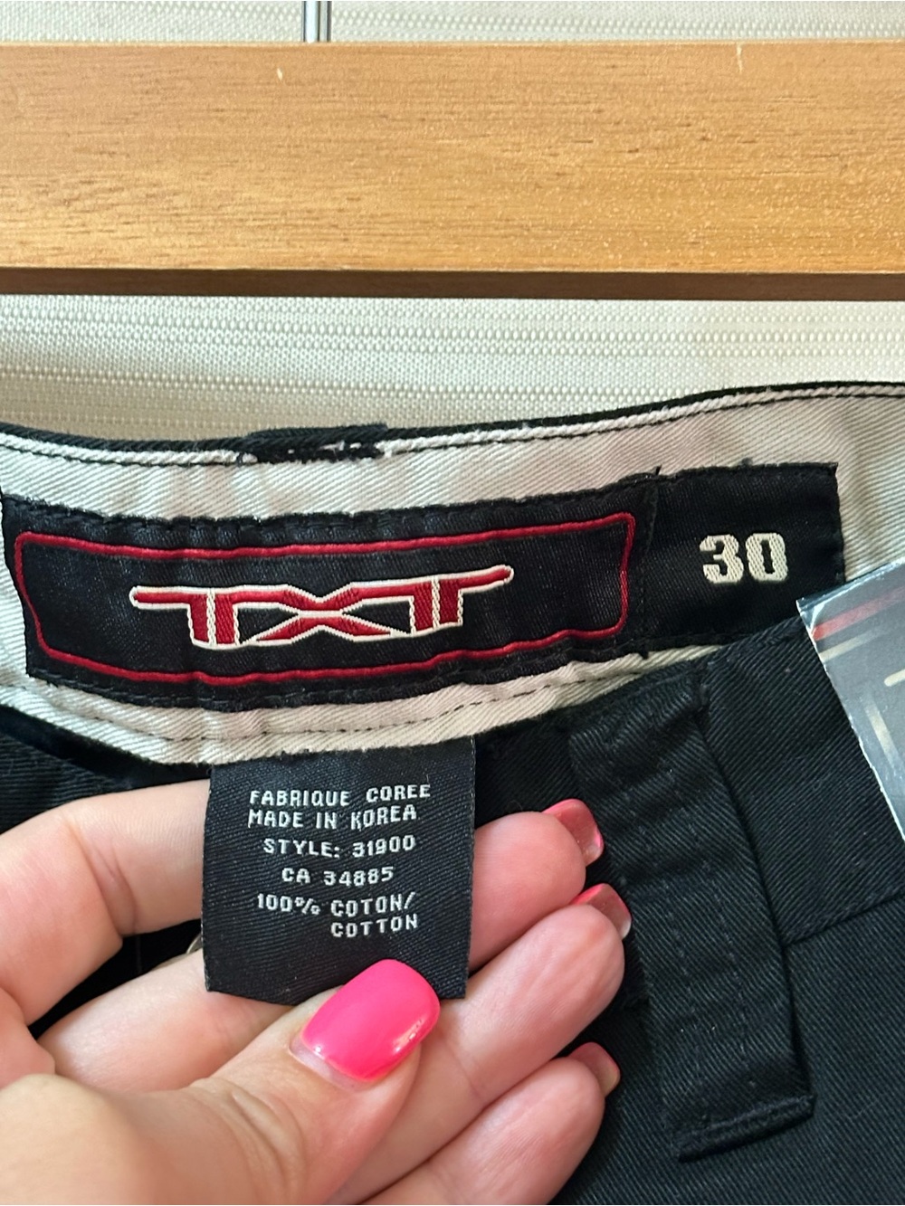 TXT Black Carpenter Work Pants Deadstock NWT 100% Cotton Straight Leg Size 30 - Picture 2 of 7